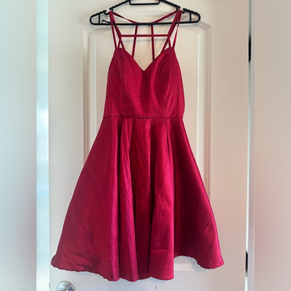 Elegant Red Strappy Dress